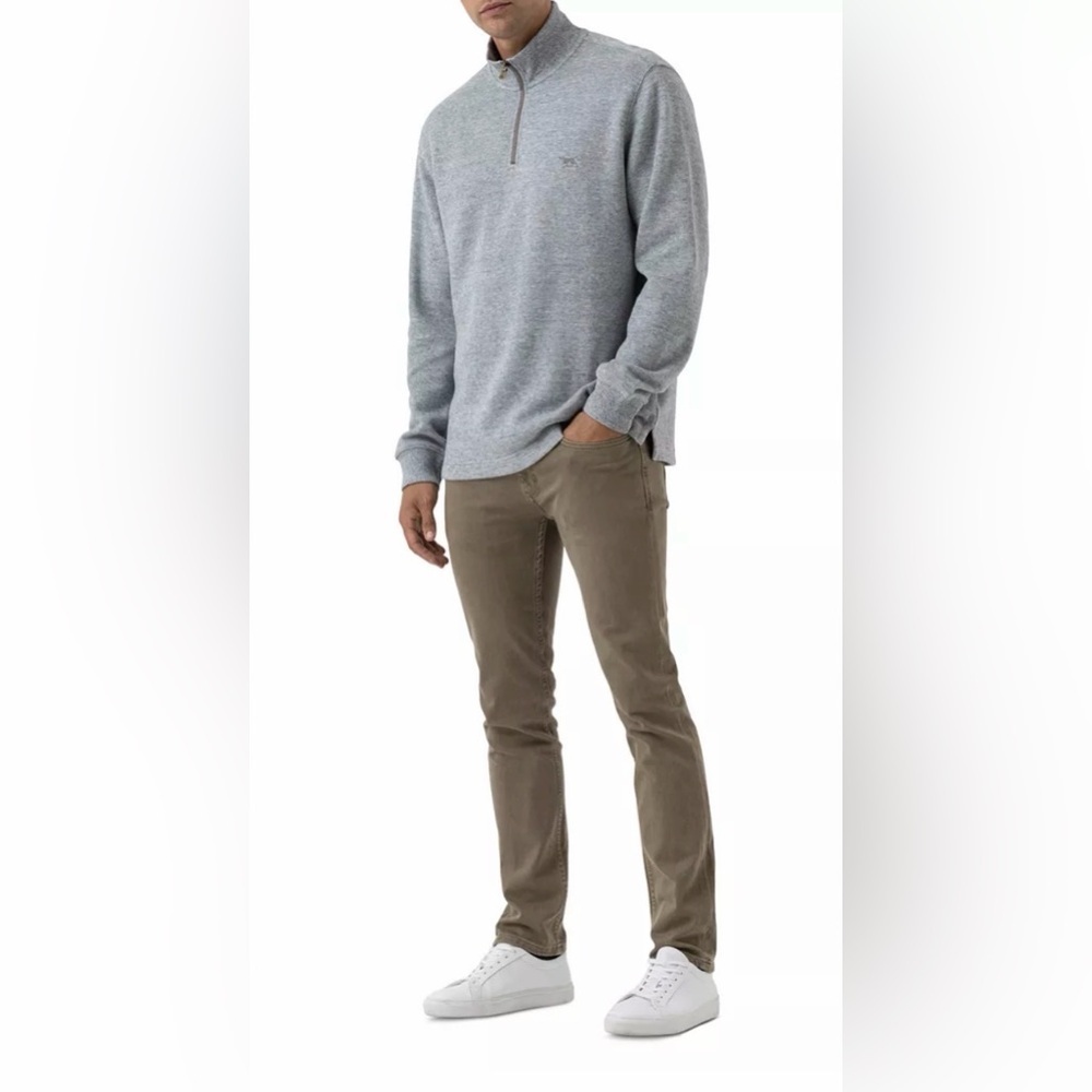 NWT Rodd & Gunn Alton Ave Quarter-Zip Sweater Men’s Size L Fog Gray Pullover